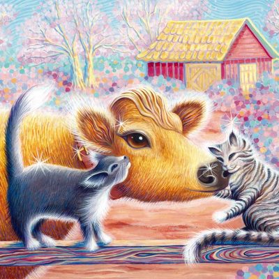 Priya & Kitties Greeting Card