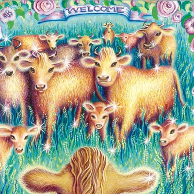 Welcome from the Cows Greeting Card